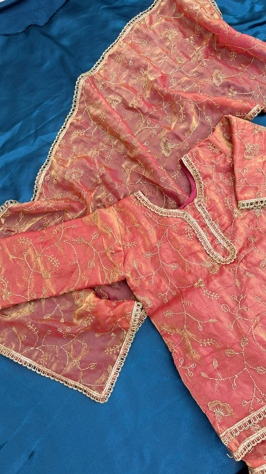 PEACH KIDS RAMPURI GHARARA