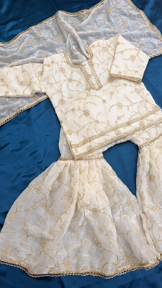 OF WHITE KIDS RAMPURI GHARARA