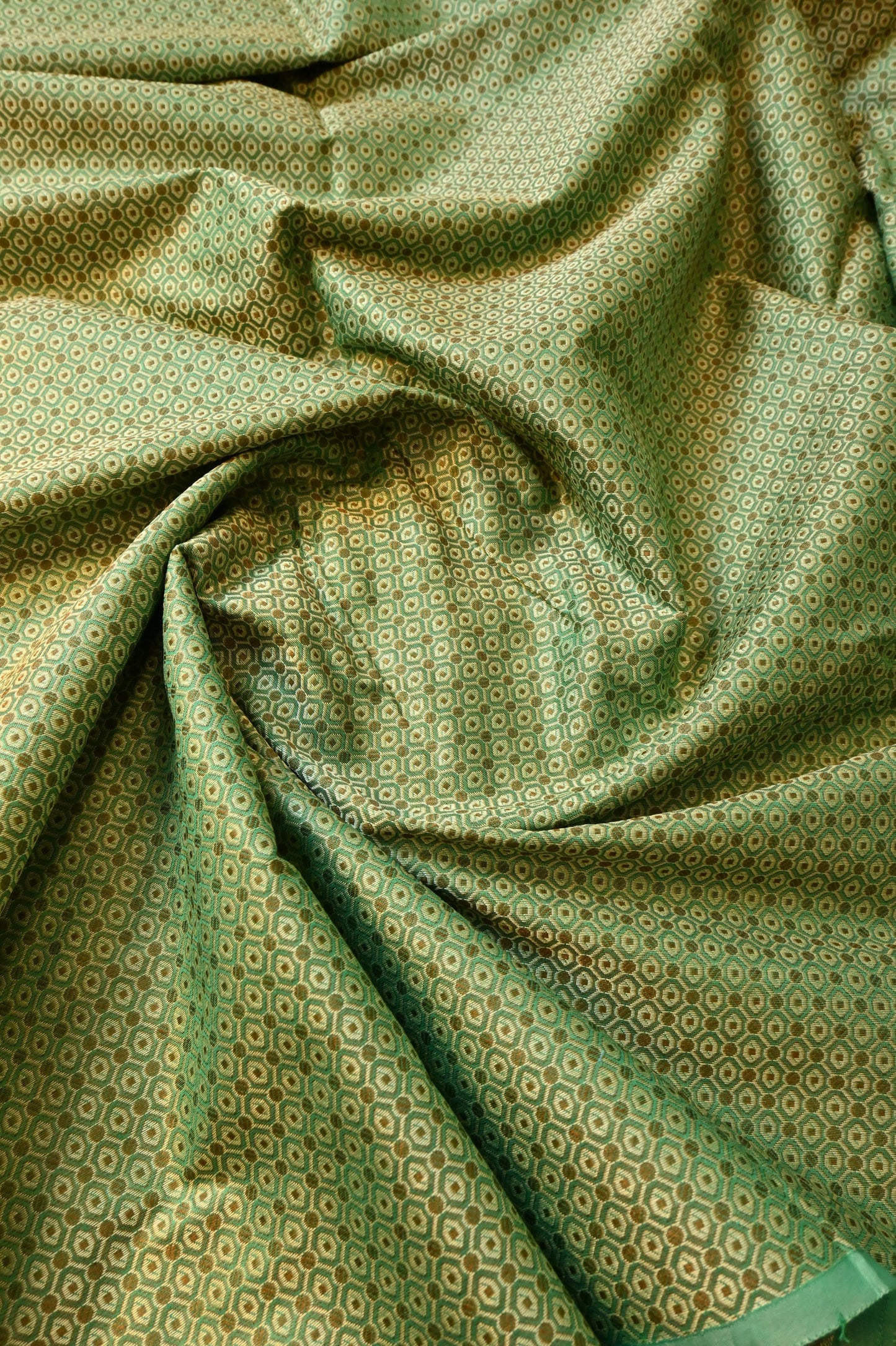 Sea Green Meenadar Banarasi Cotton Silk 3 Piece Suit