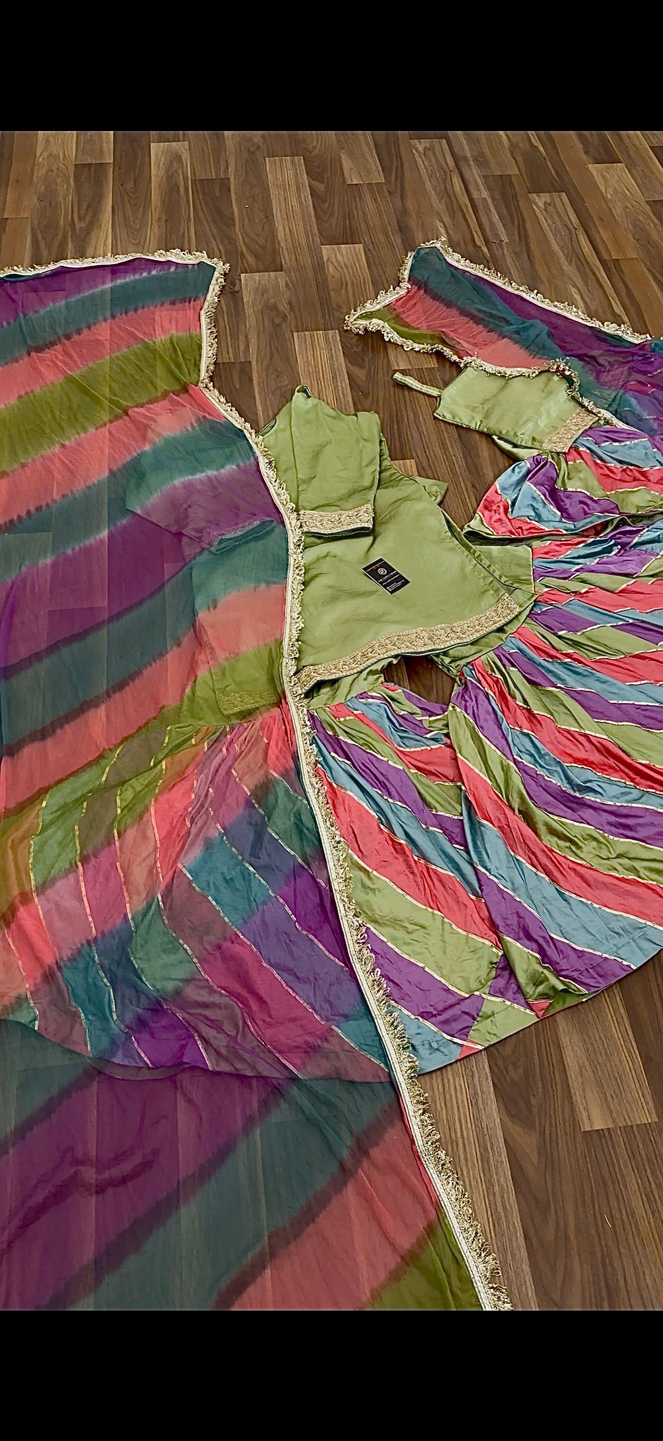 MULTI COLOR GHARARA WITH GOTA PATTI