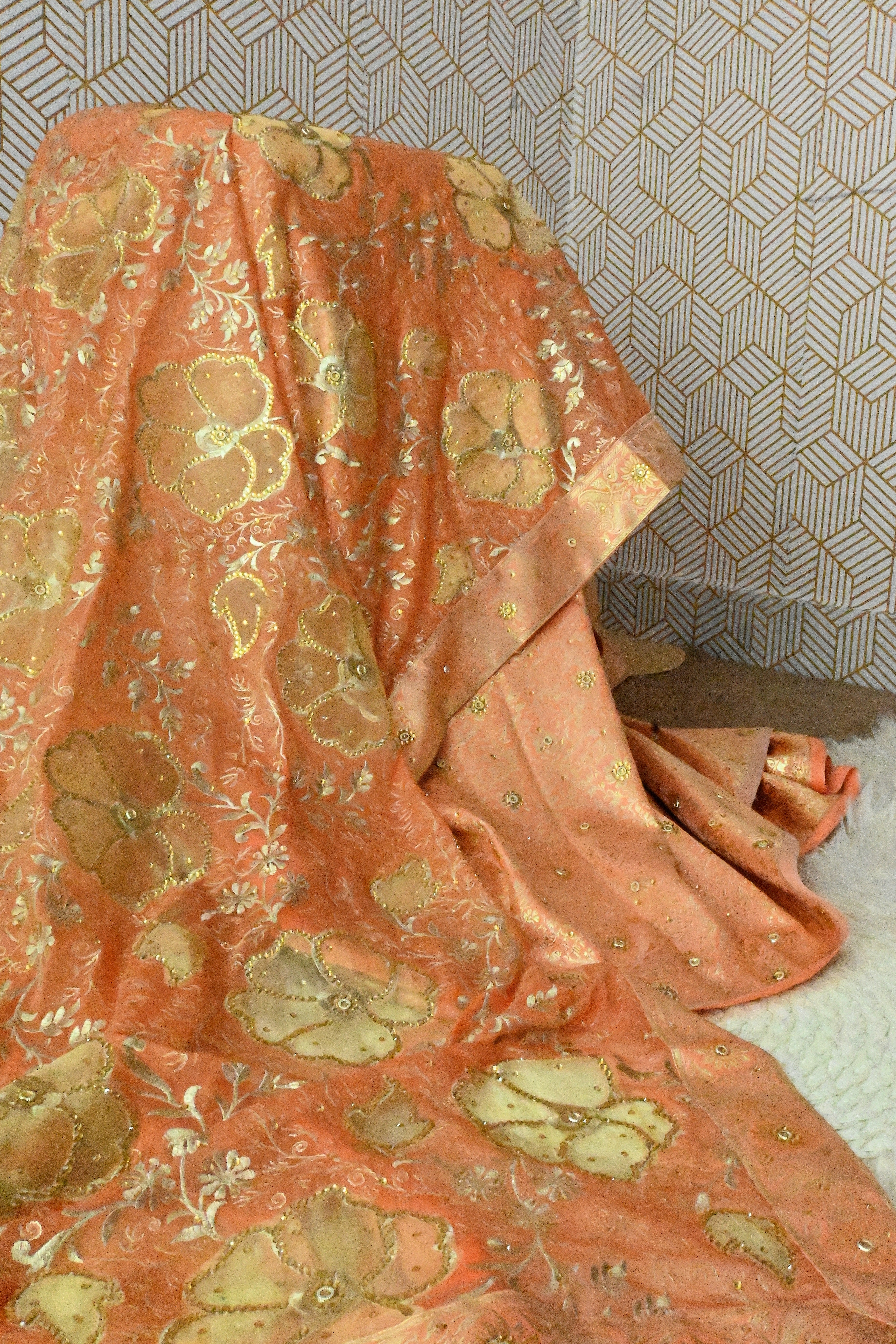 California Peach Kimkhab Gharara