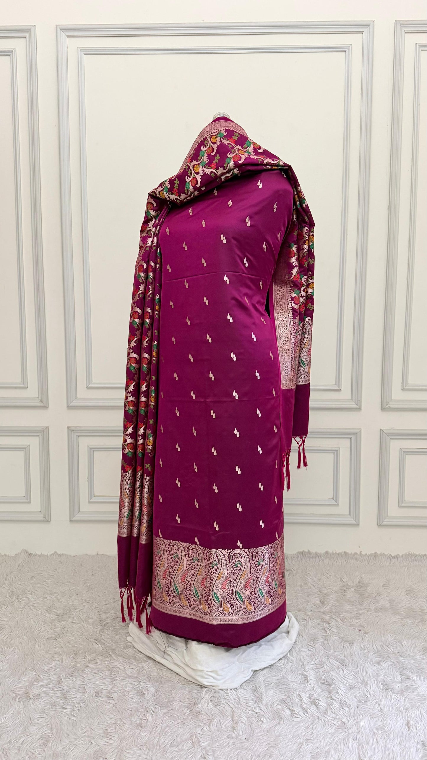 MALBEC WINE COLOR MEENEDAR 3 PIECE SUIT