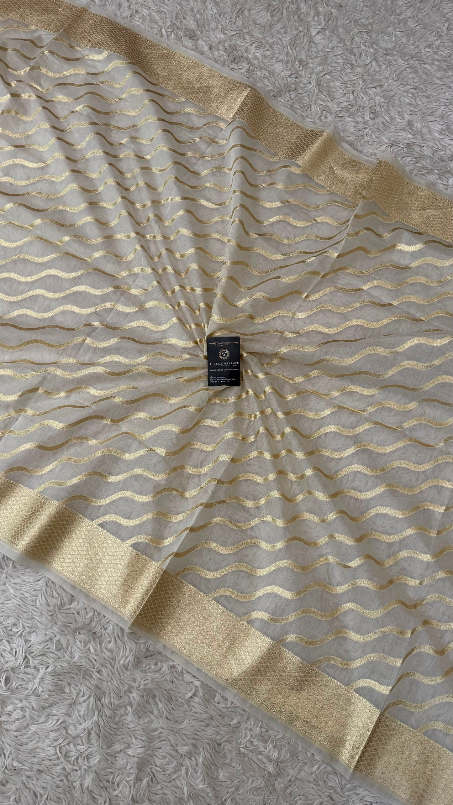 DYEABLE COSMO SILK DUPATTA WITH TUSSEL