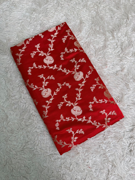 CINOBER RED MASHRU SILK SAREE