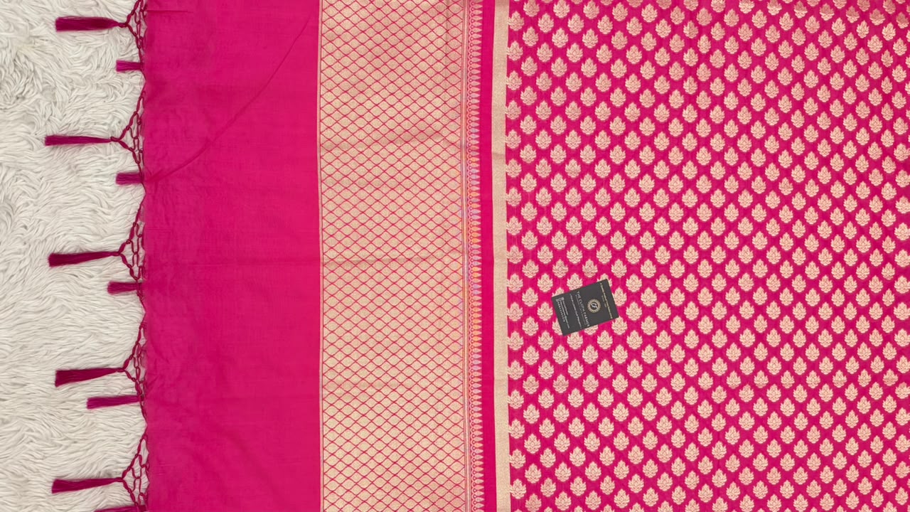 MASHRU SILK RANI PINK COLOR DUPATTA