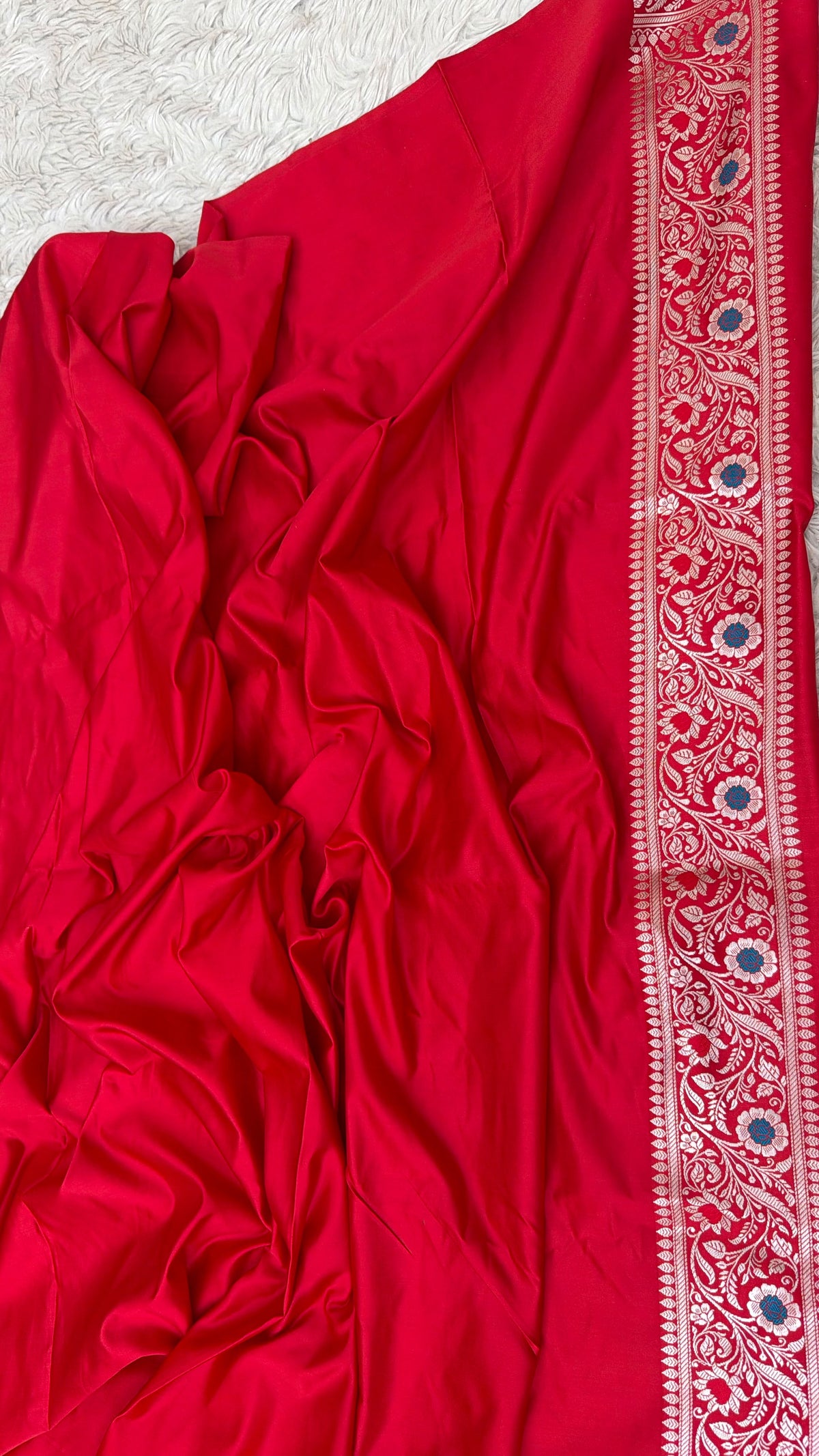 RED COLOR MASHRU SILK 3 PIECE SUIT