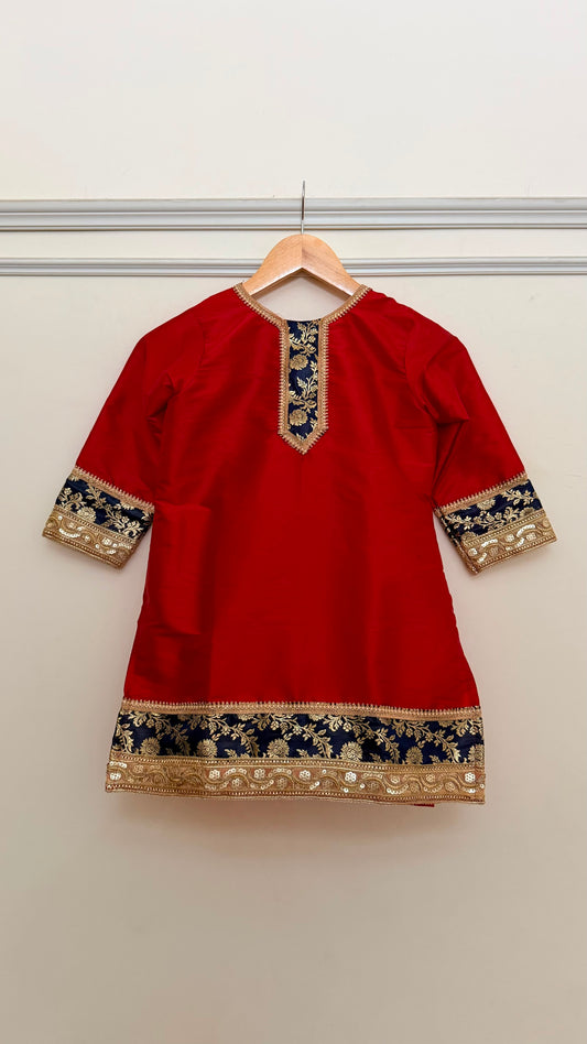 NAVY BLUE CONTRAST GHARARA