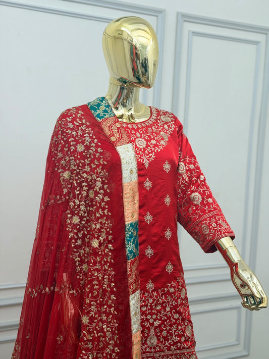 BRIDAL RED CHATAPATI FARSHI