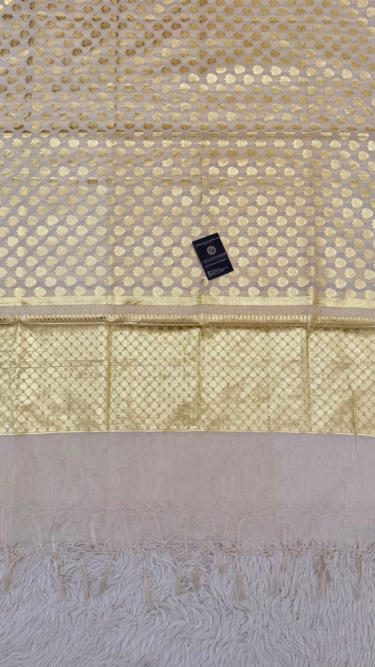 MASHRU SILK OFF-WHITE COLOR DUPATTA