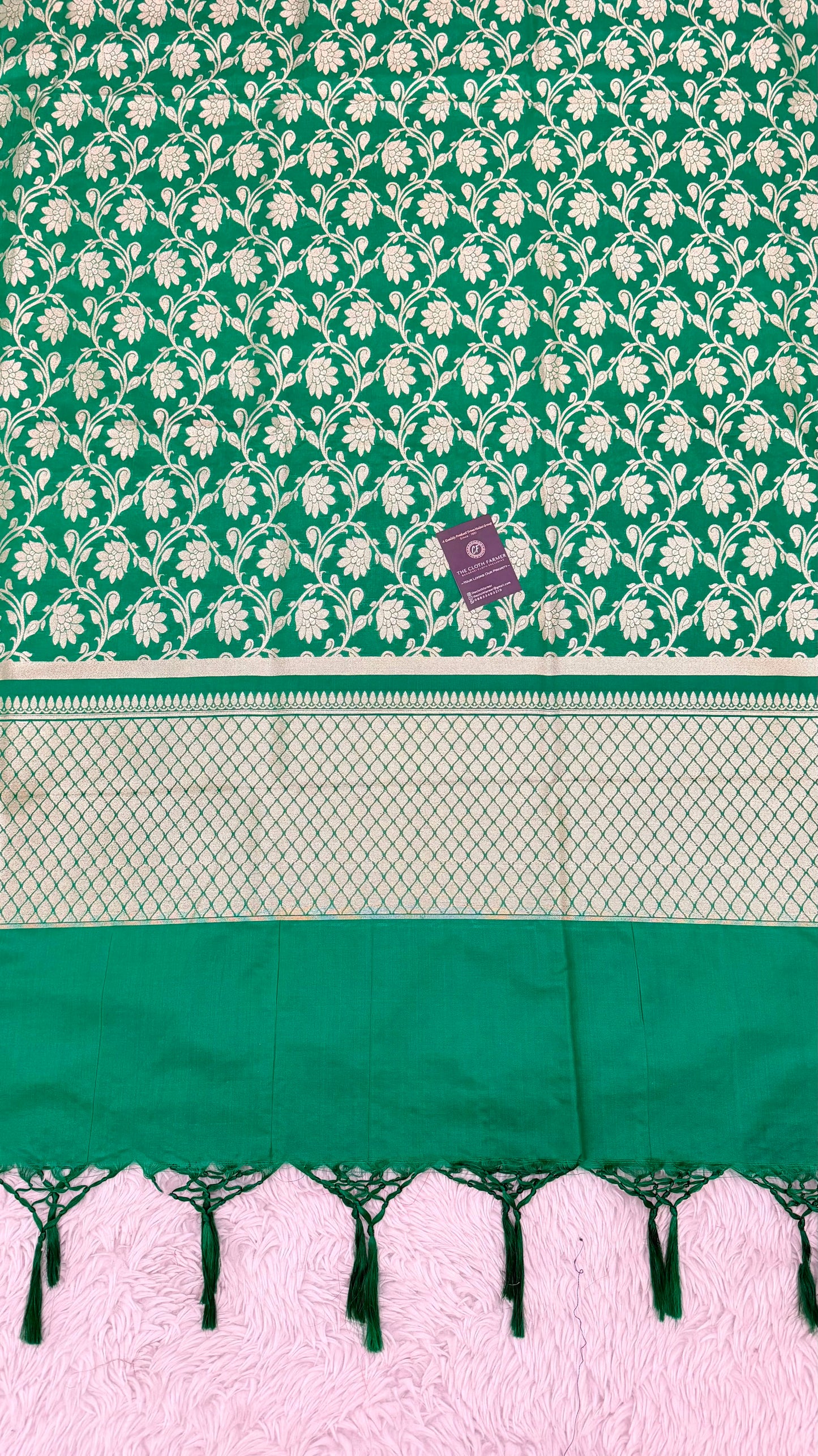 MASHRU SILK GREEN COLOR DUPATTA