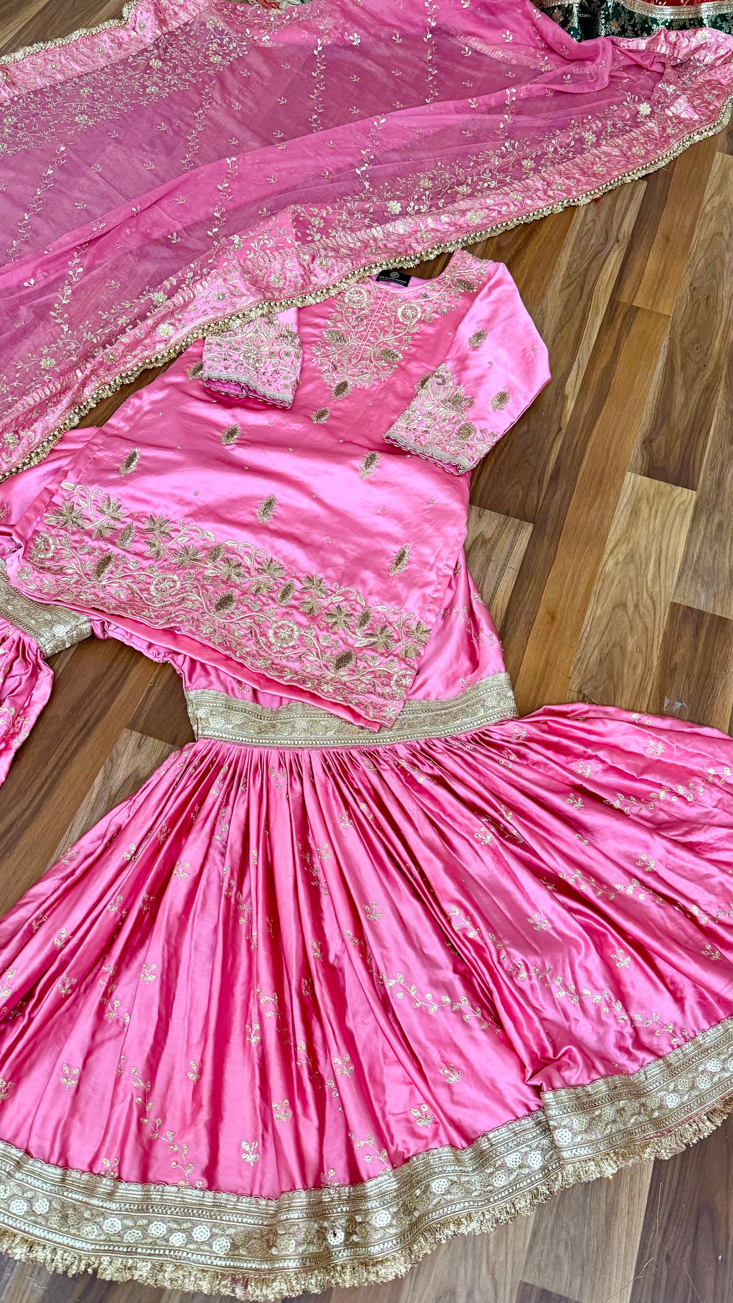 STRAWBERRY HANDWORK TOP GHARARA
