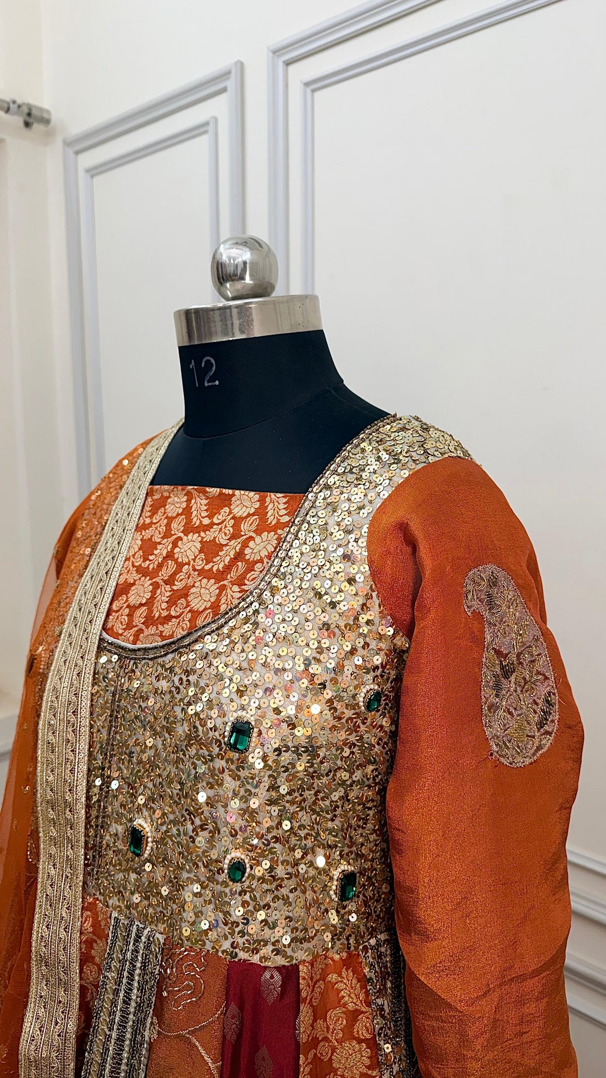 RUST ORANGE SIGNATURE ANARKALI