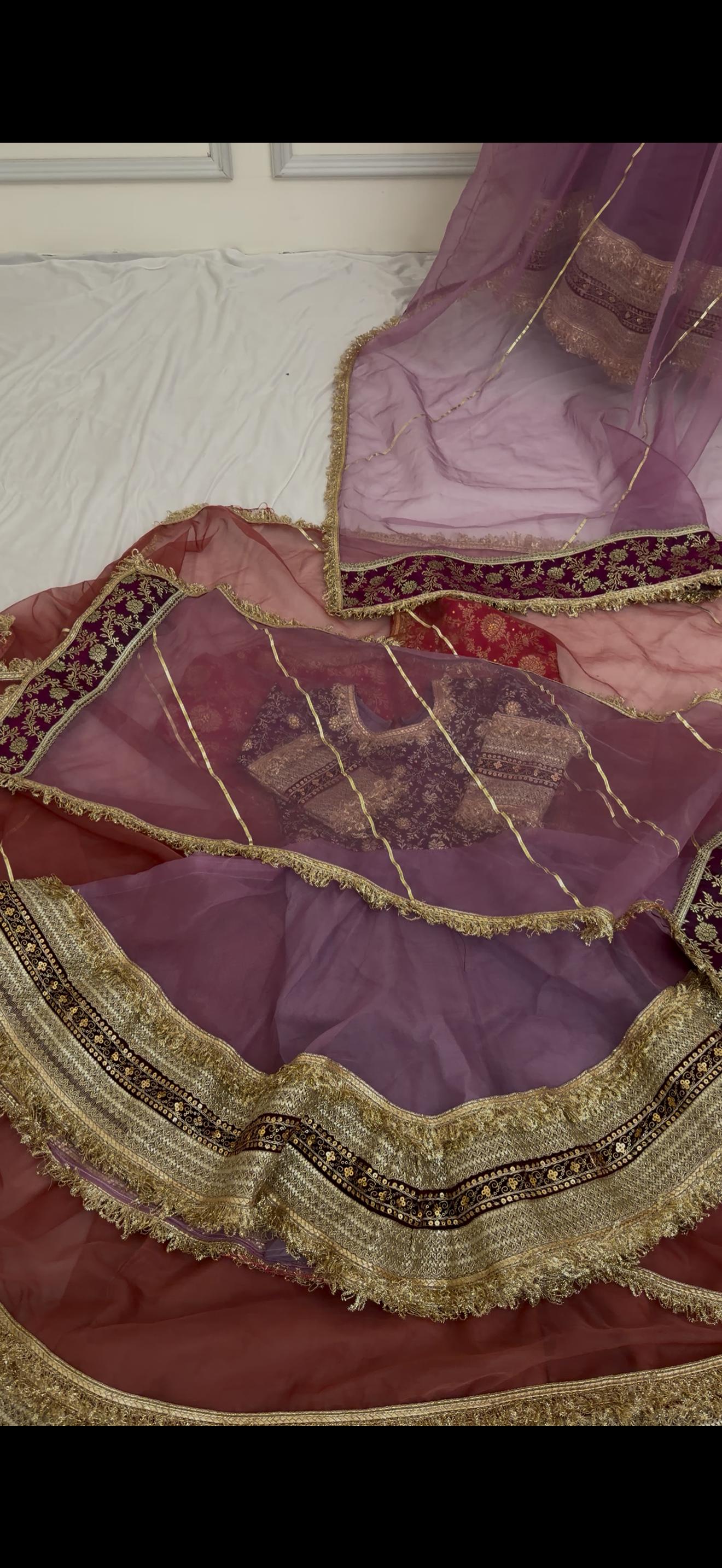 MOTHER DAUGHTER ANARKALI OUTFIT BASED ORGANZA SILK