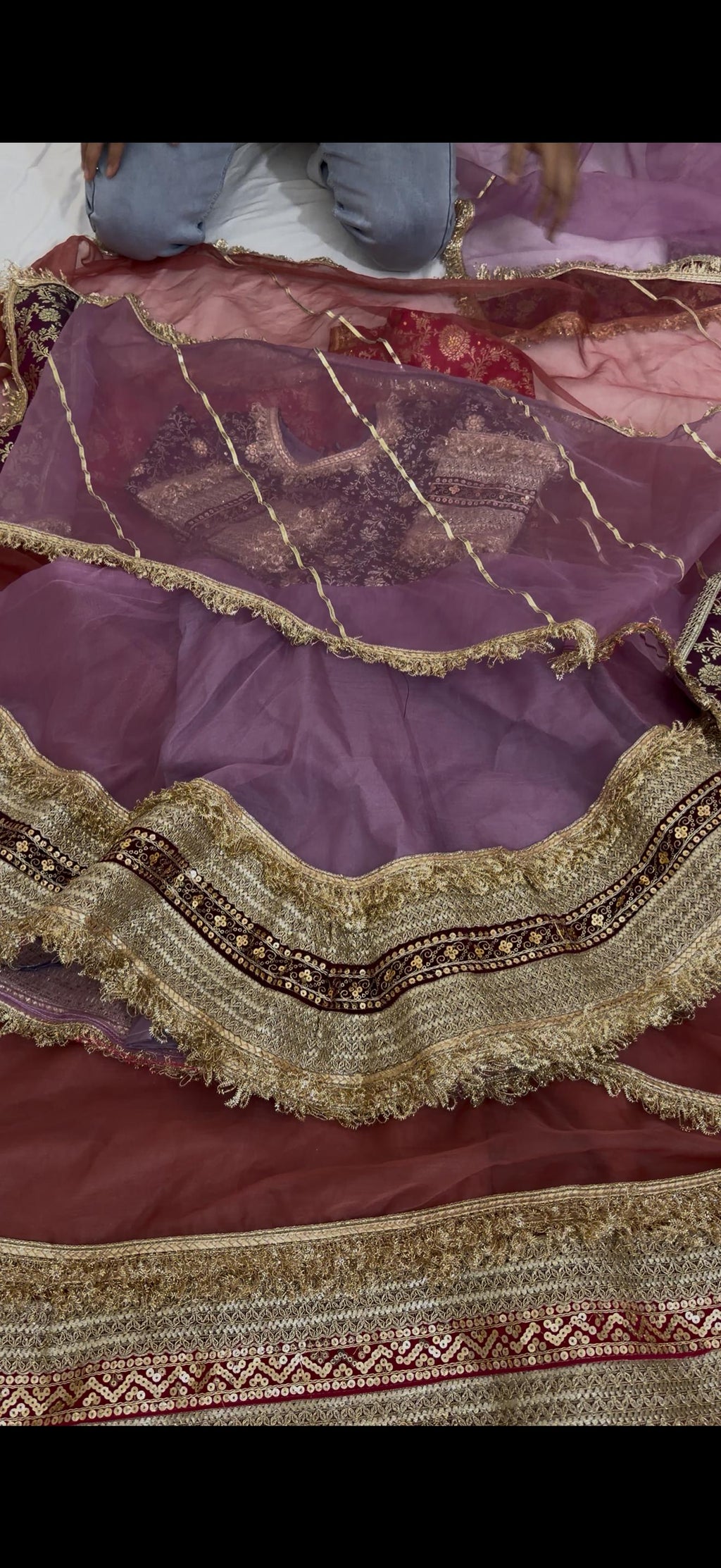 MOTHER DAUGHTER ANARKALI OUTFIT BASED ORGANZA SILK