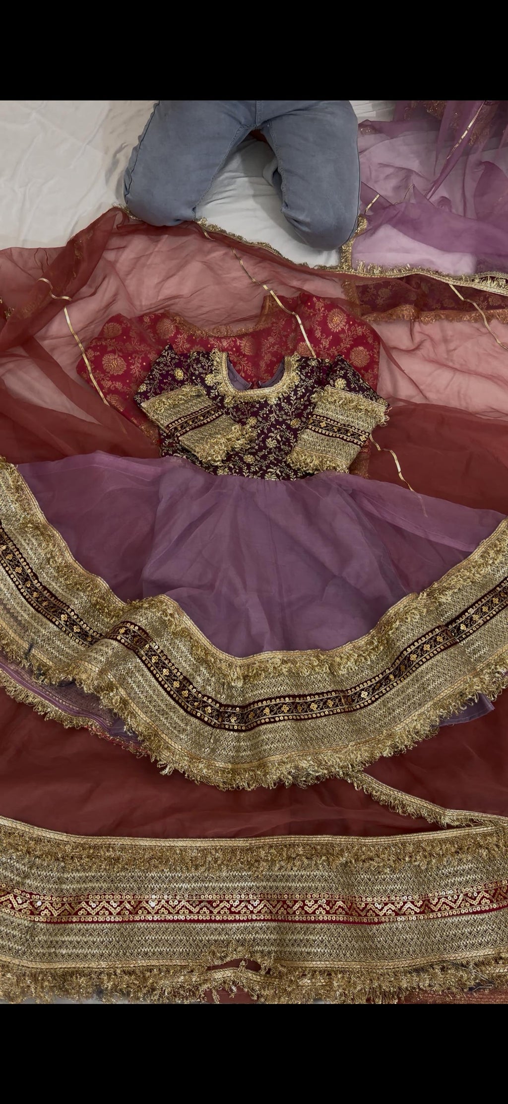 MOTHER DAUGHTER ANARKALI OUTFIT BASED ORGANZA SILK