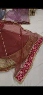 MOTHER DAUGHTER ANARKALI OUTFIT BASED ORGANZA SILK