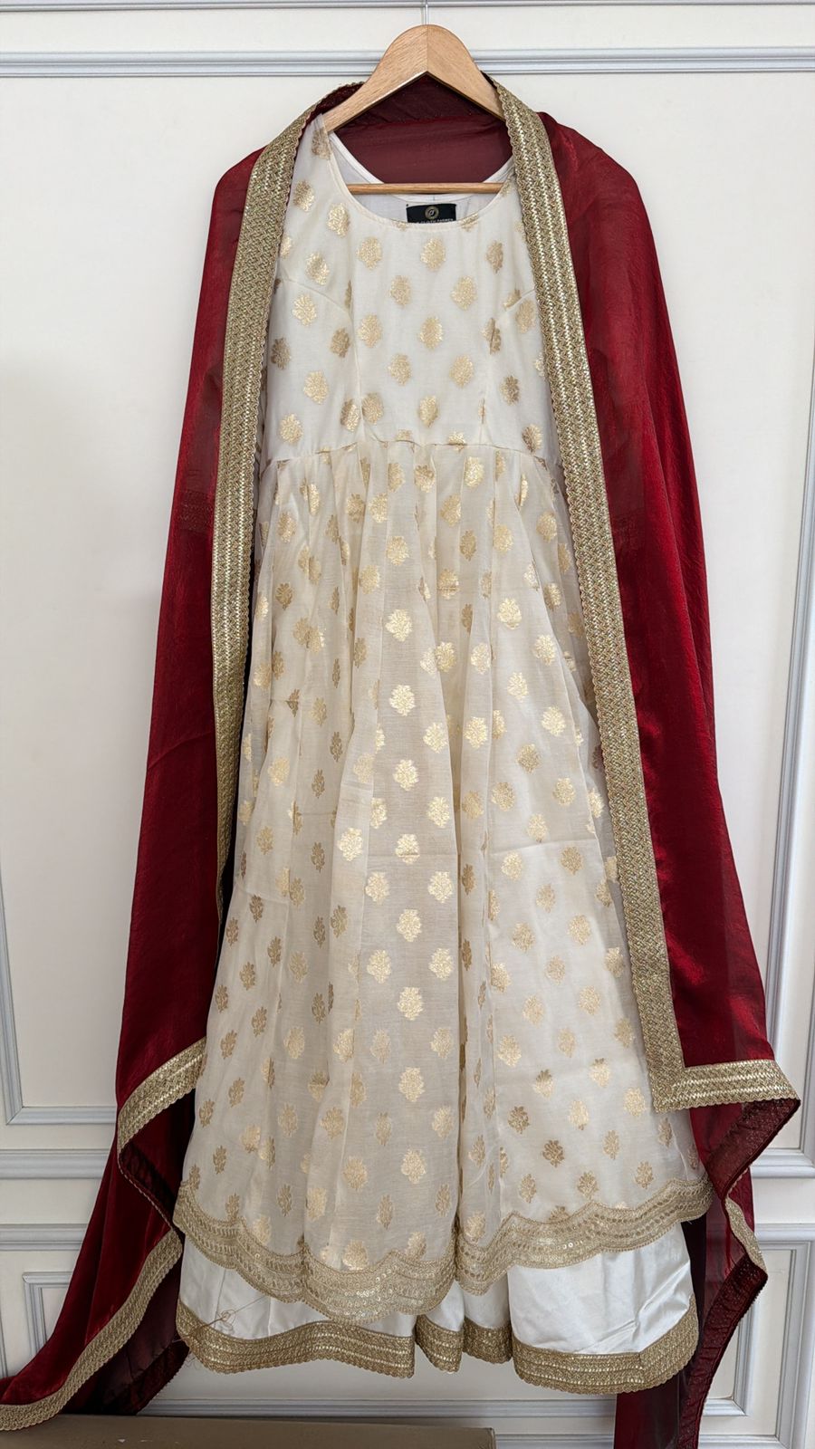 BANARASI COTTON SILK BASED ANARKALI SUIT