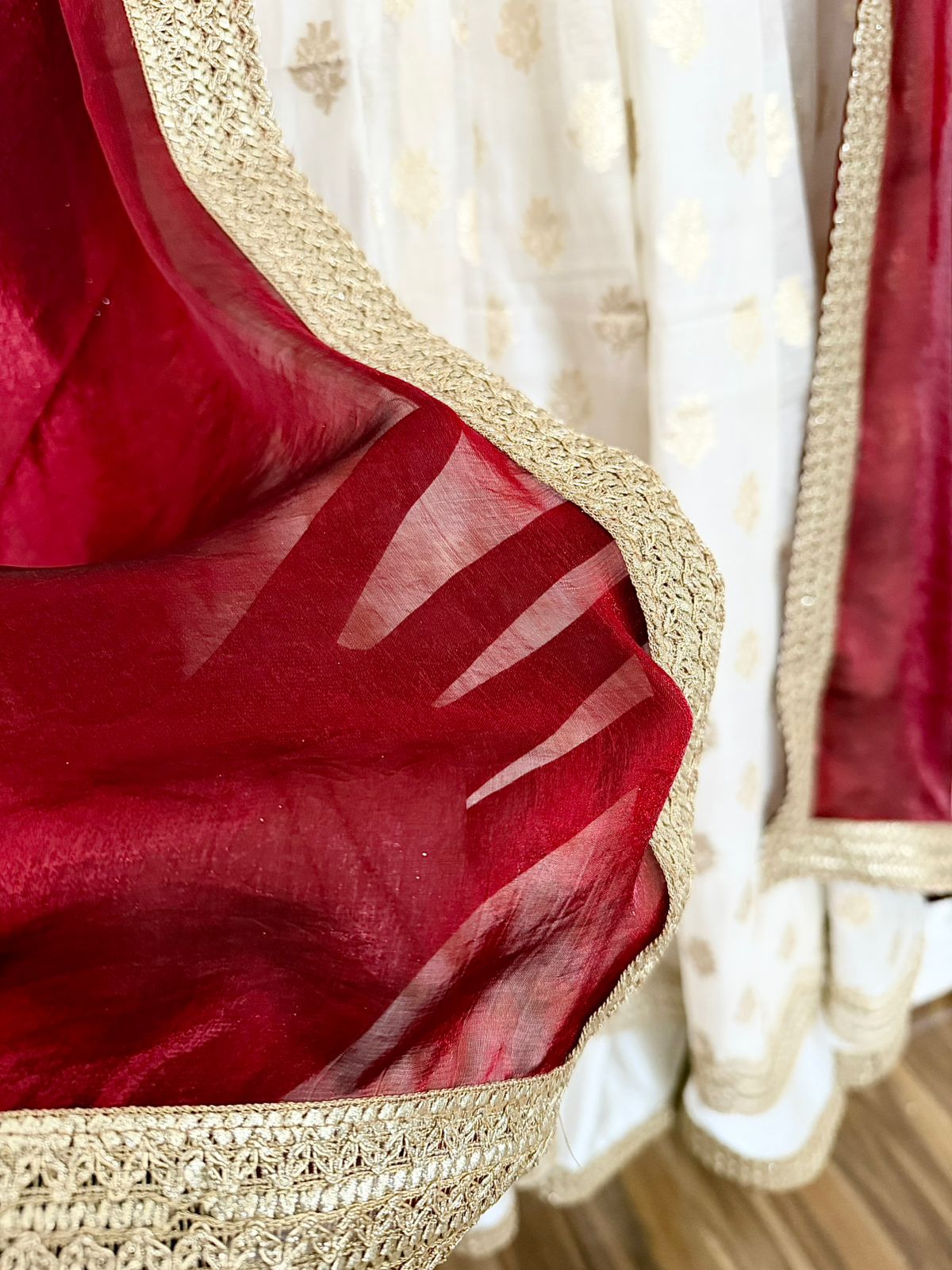 BANARASI COTTON SILK BASED ANARKALI SUIT