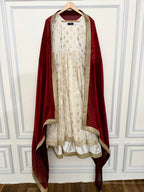 BANARASI COTTON SILK BASED ANARKALI SUIT