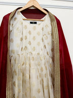 BANARASI COTTON SILK BASED ANARKALI SUIT