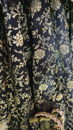 BLACK BANARASI KIMKHAB GHARARA