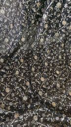 BLACK BANARASI KIMKHAB GHARARA