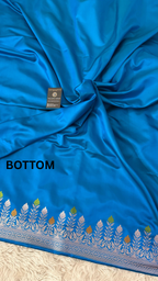 SKY BLUE MASHRU SILK 3 PIECE SUIT