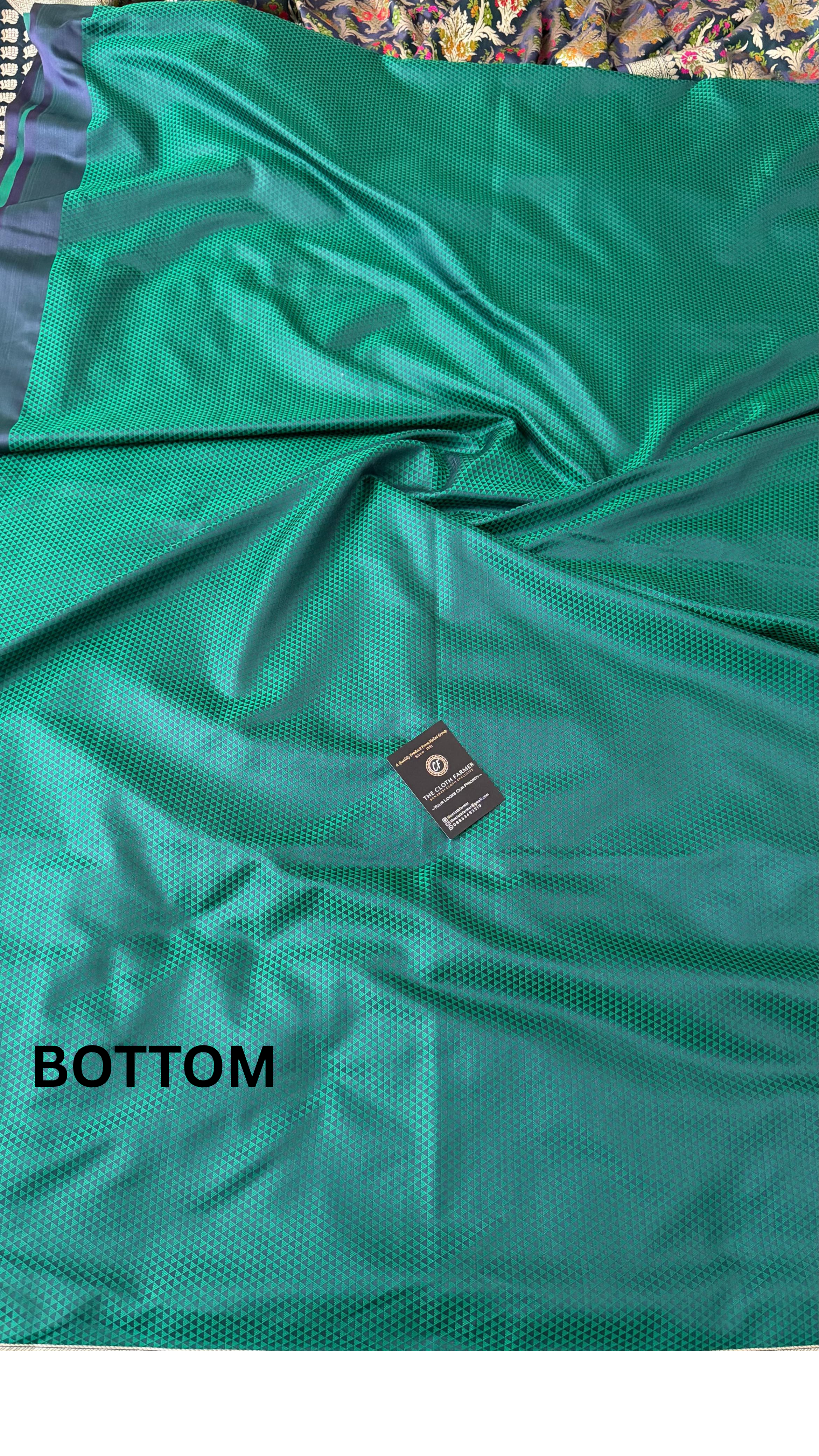 GREENISH PURPLE MASHRU SILK 3 PIECE SUIT