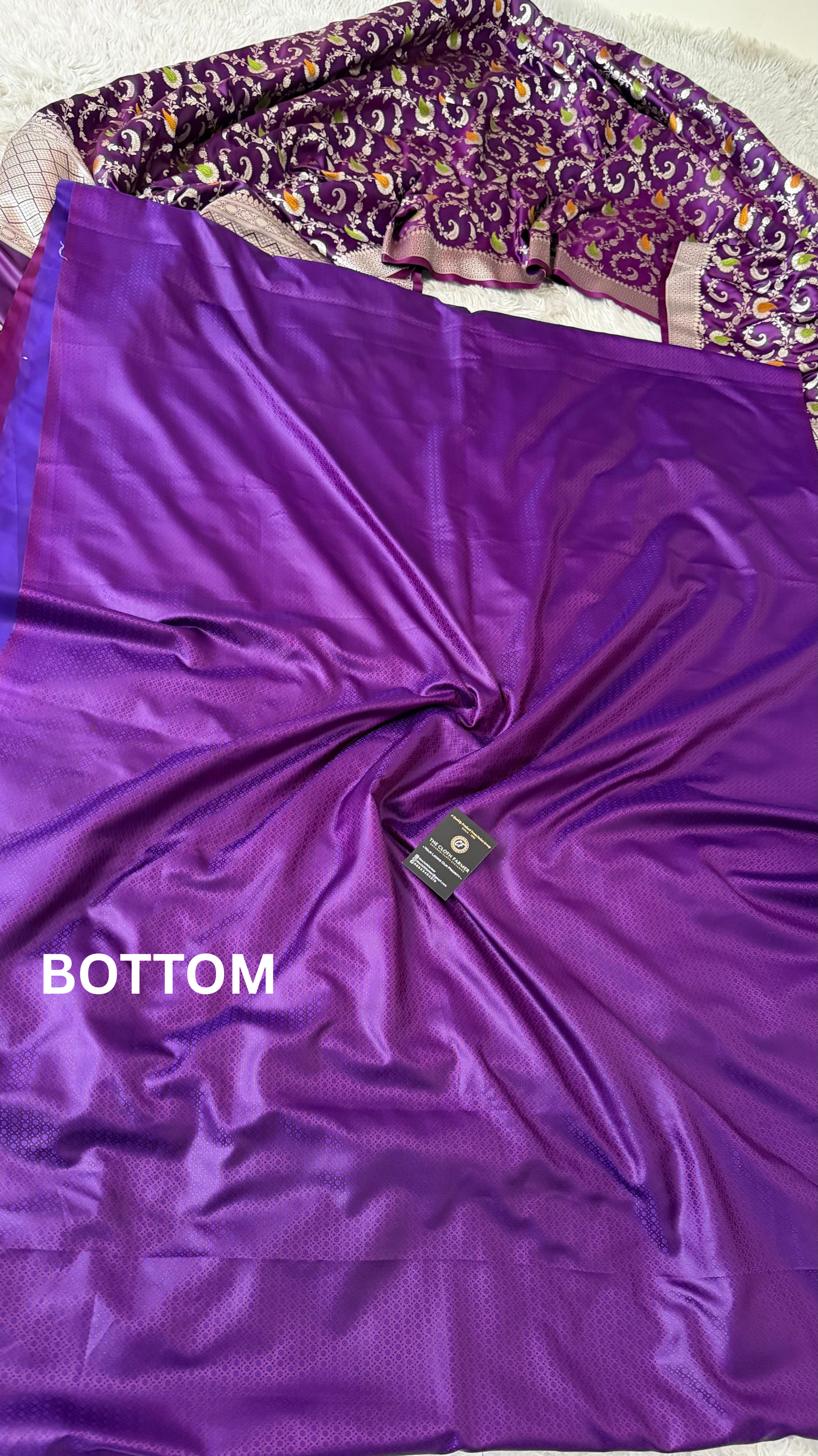 PURPLE COLOR MASHRU SILK 3 PIECE SUIT