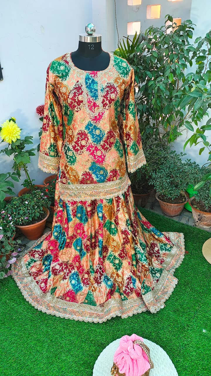 BANARASI CHTRAPATI GHARARA KATAN SILK BASED