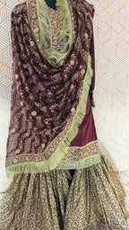 COFFEE BANARASI KIMKHAB GHARARA