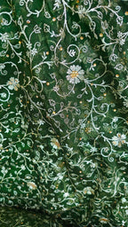 DARK MEHENDI BANARASI KIMKHAB GHARARA