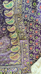 DARK PURPLE MEENEDAR BANARASI KIMKHAB GHARARA