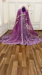 FISH CUT GOWN WITH VEIL