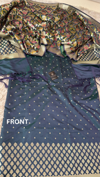 GREENISH PURPLE MASHRU SILK 3 PIECE SUIT