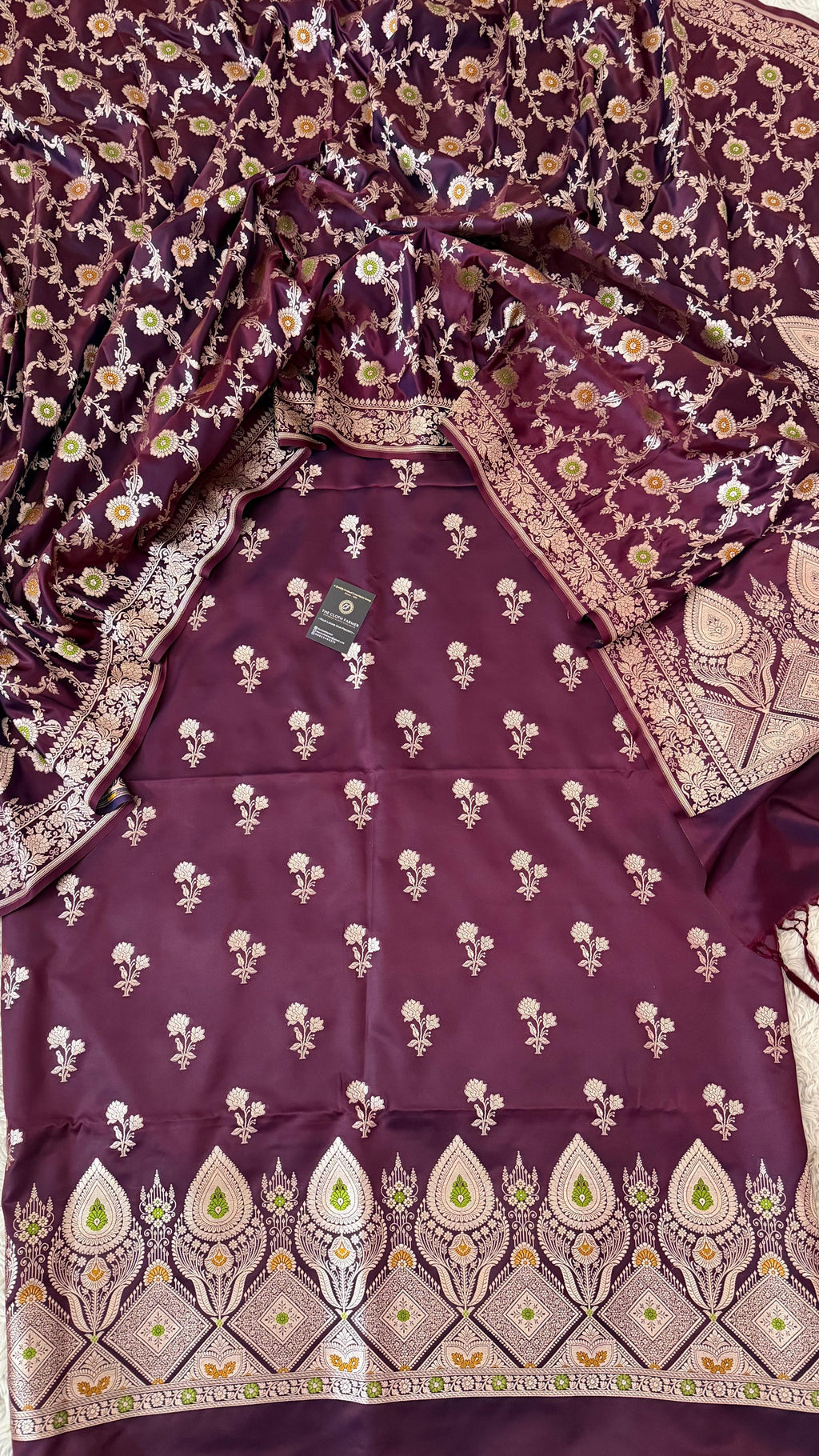 GARNIETTE COLOR MASHRU SILK 3 PIECE SUIT