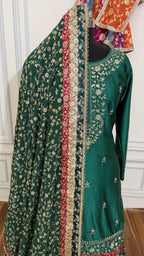 SOFT VISCOSE GEORGETTE BOARDER WORK GHARARA