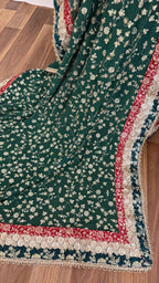 SOFT VISCOSE GEORGETTE BOARDER WORK GHARARA