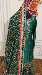 SOFT VISCOSE GEORGETTE BOARDER WORK GHARARA
