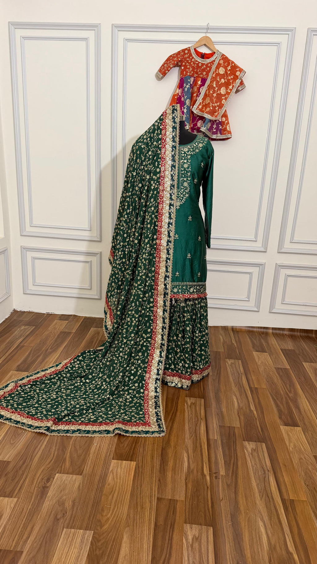 SOFT VISCOSE GEORGETTE BOARDER WORK GHARARA