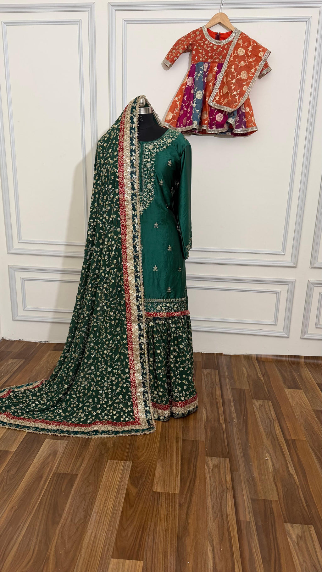 SOFT VISCOSE GEORGETTE BOARDER WORK GHARARA