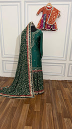 SOFT VISCOSE GEORGETTE BOARDER WORK GHARARA