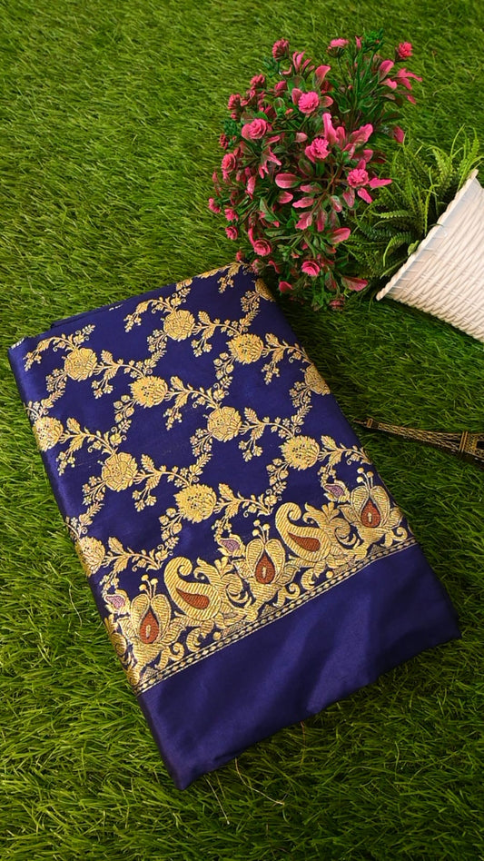 German Blue pure kataan Three piece Suit
