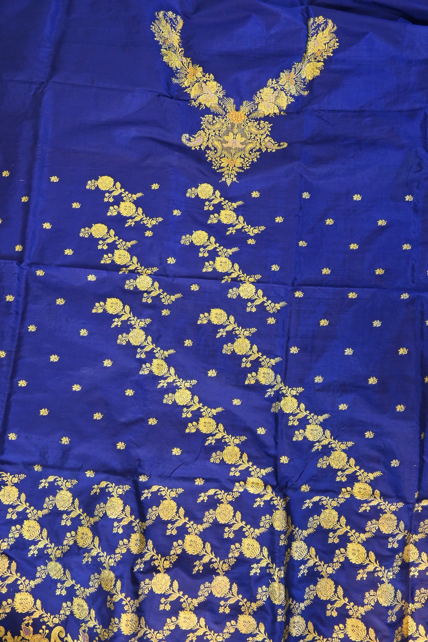 German Blue pure kataan Three piece Suit