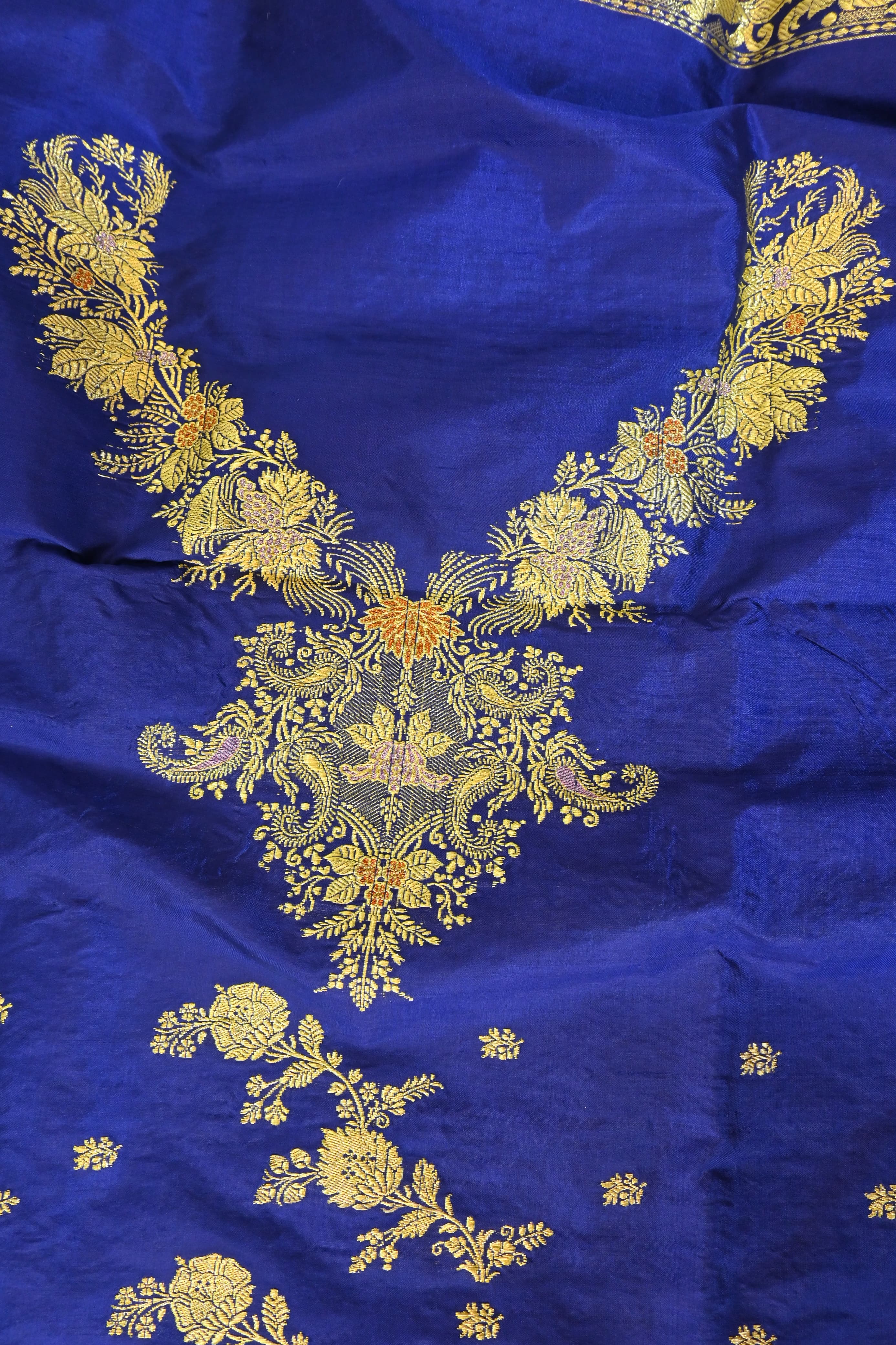 German Blue pure kataan Three piece Suit
