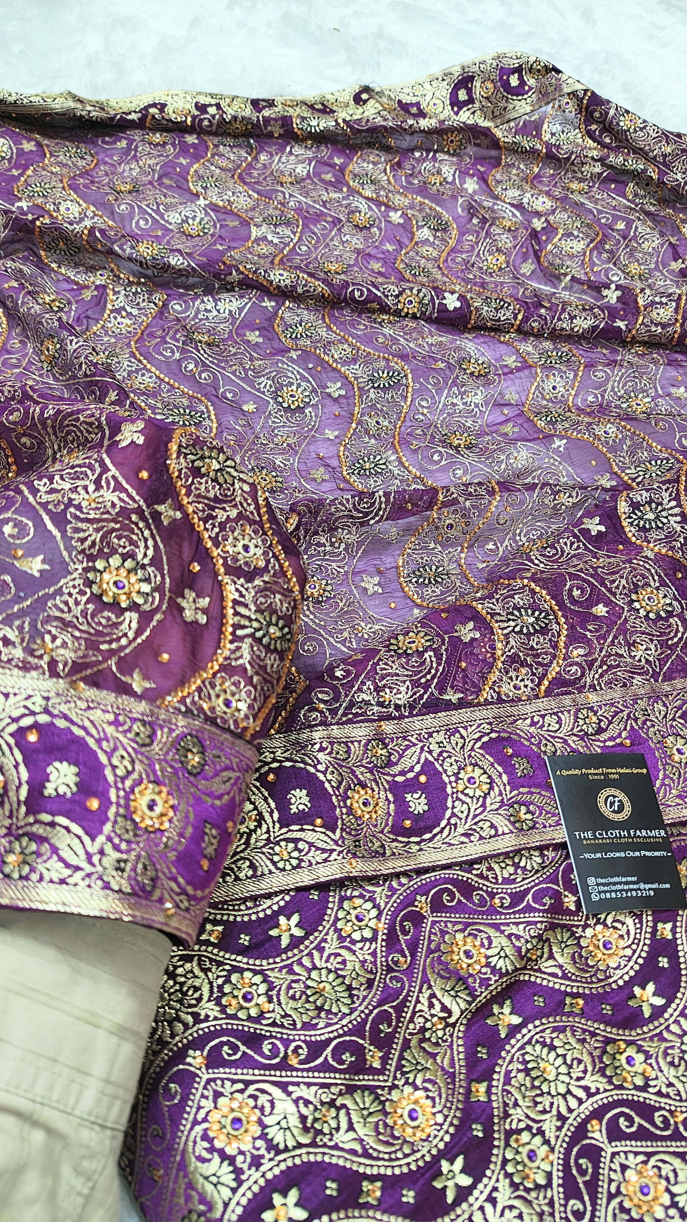 Uda Zig Zag 2 Mashru Silk Banarasi Gharara