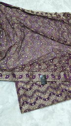 Uda Zig Zag 2 Mashru Silk Banarasi Gharara