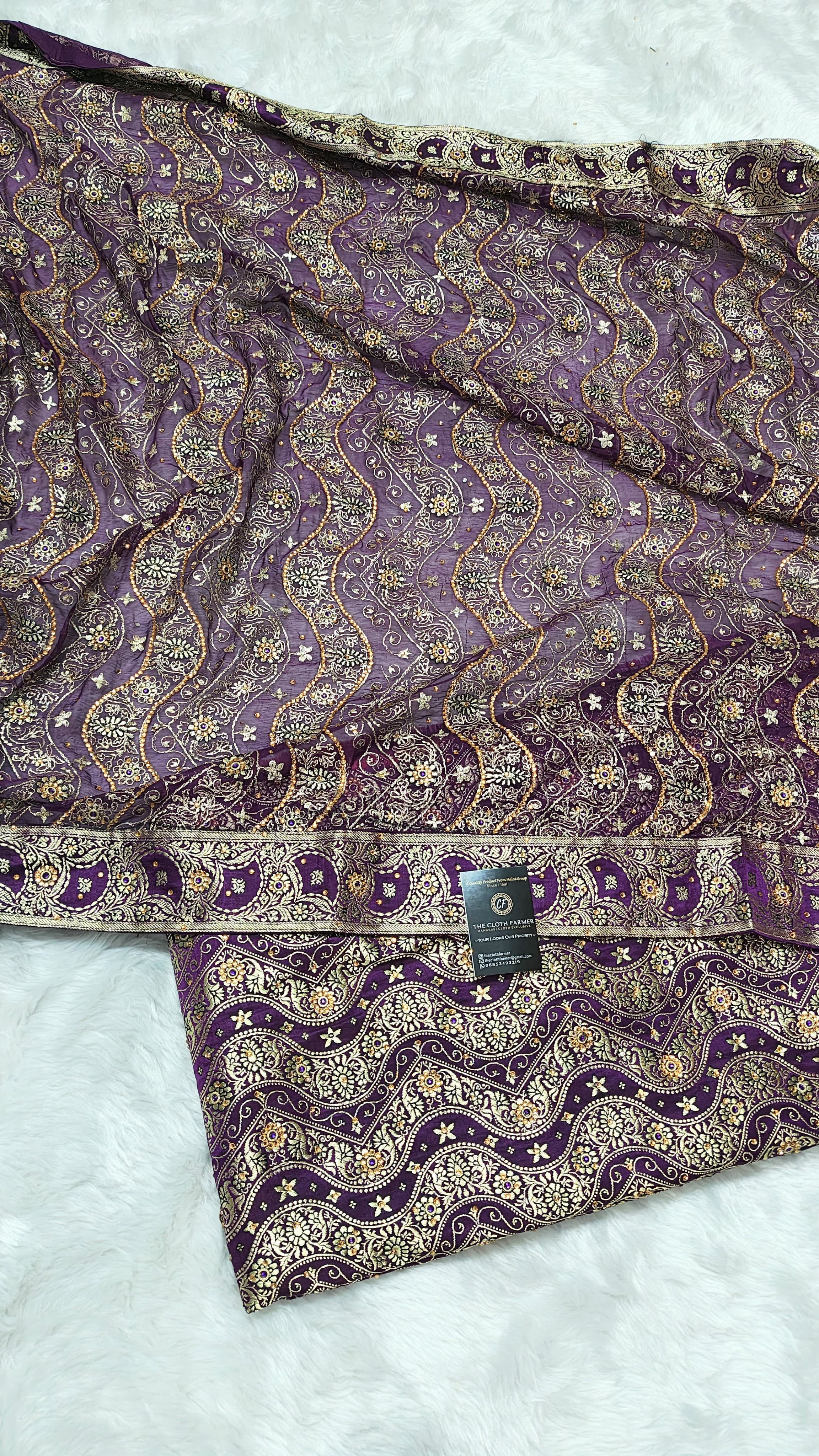 Uda Zig Zag 2 Mashru Silk Banarasi Gharara