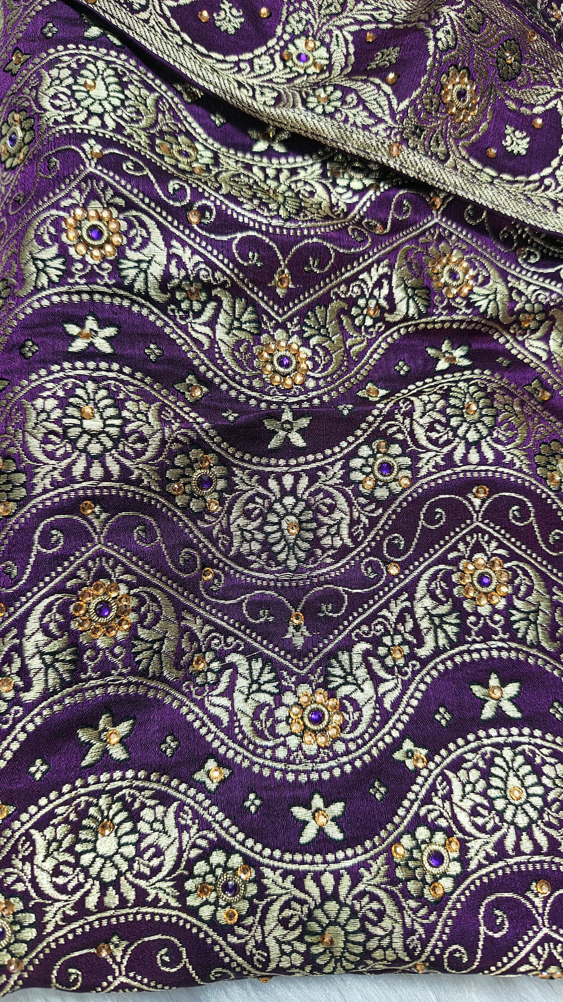 Uda Zig Zag 2 Mashru Silk Banarasi Gharara