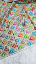 Spherical Multi Colour Kataan Silk Kimkhab Gharara